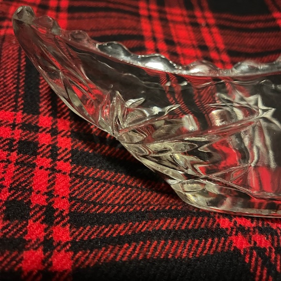 Anchor Hocking Prescut Crystal Gondola Star of David Dish - Picture 3 of 11